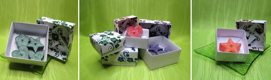 Dárkové origami krabičky se svíčkami