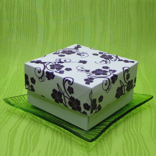 Dárková origami krabička se svíčkami