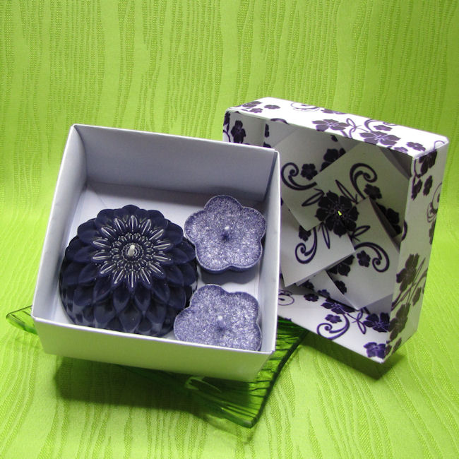 Dárková origami krabička se sadou svíček