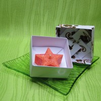Dárková krabička (svíčka) - hvězdička oranžová