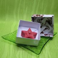 Dárková krabička (svíčka) - hvězdička červená