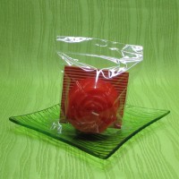 Svíčka - růže oranžová